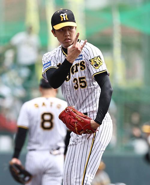 紅白戦で最速157キロを投げ込み好投した才木（撮影・上田博志）