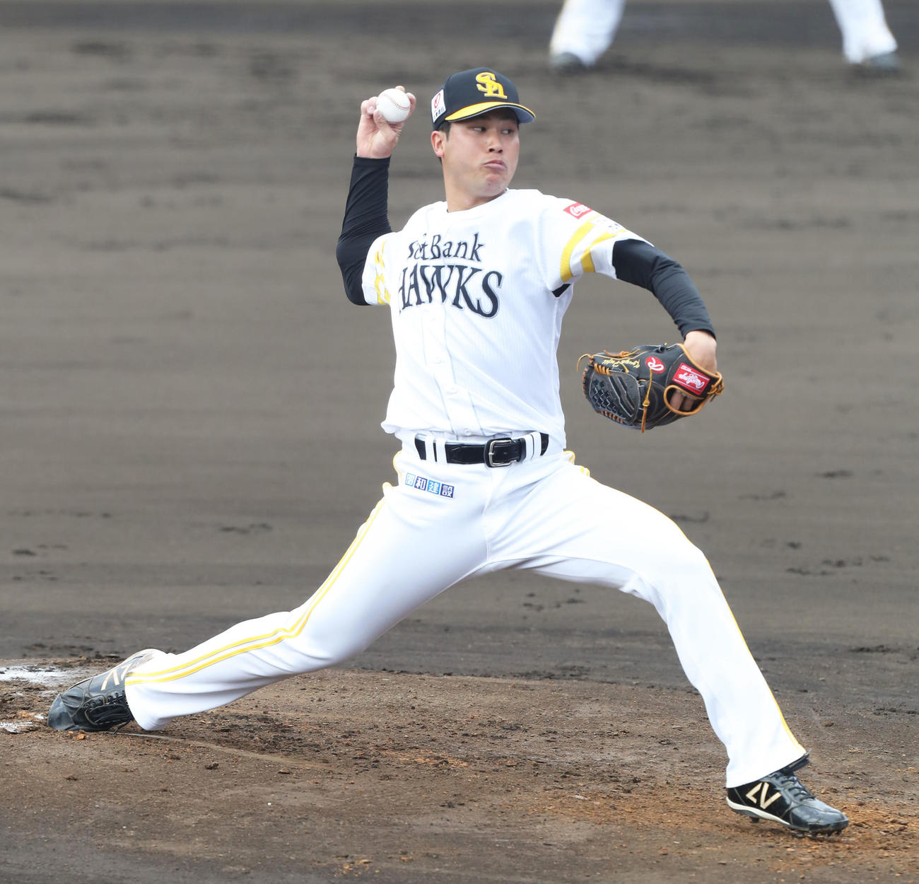 9日、シート打撃に登板した藤井