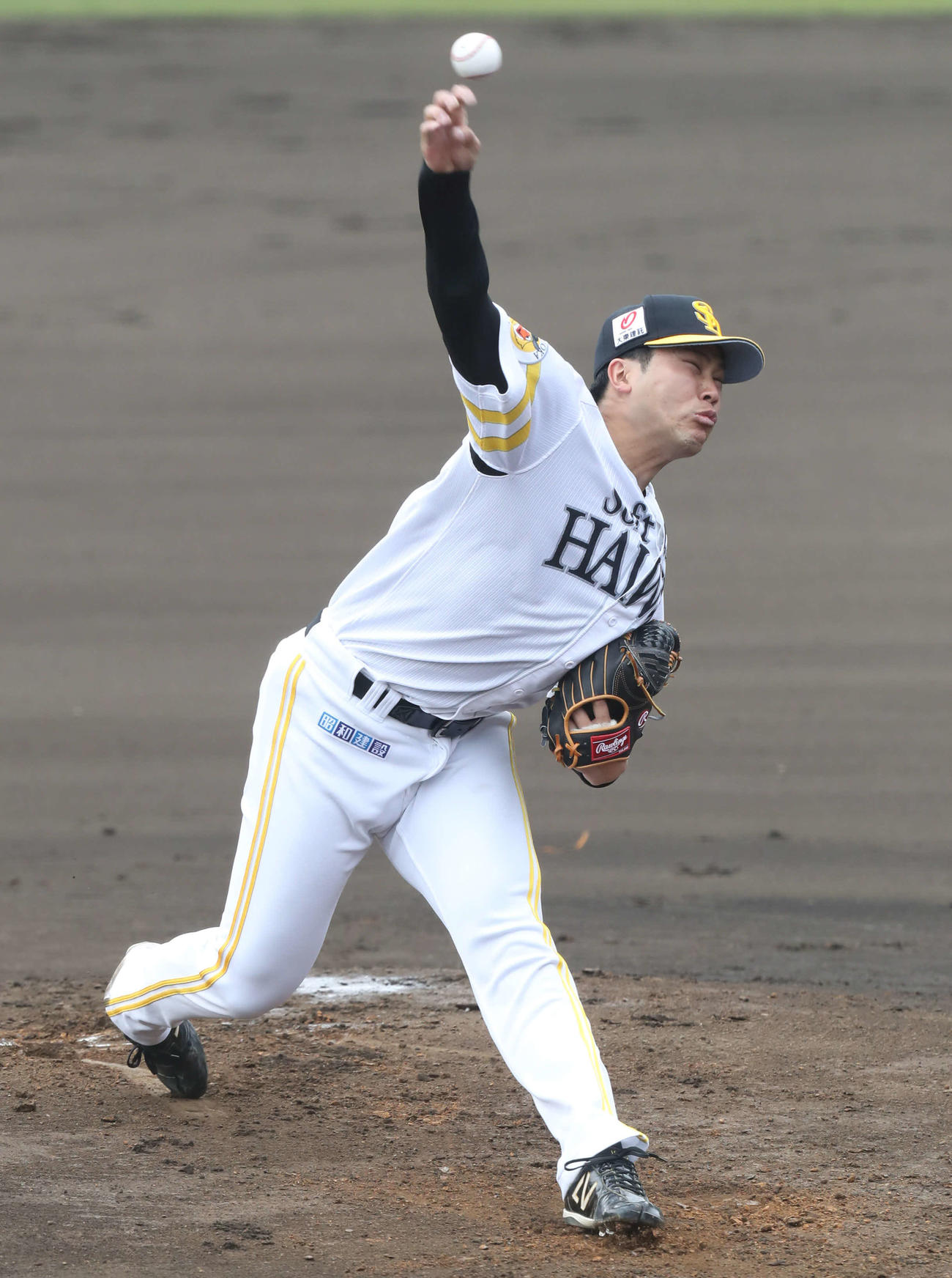 シート打撃に登板した藤井（撮影・屋方直哉）