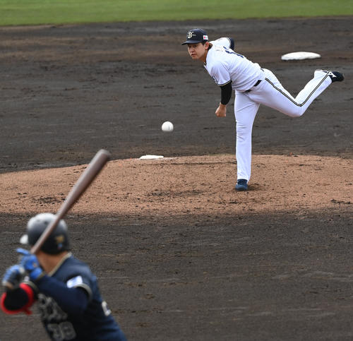 2回を投げ3失点したオリックス宮城（撮影・和賀正仁）