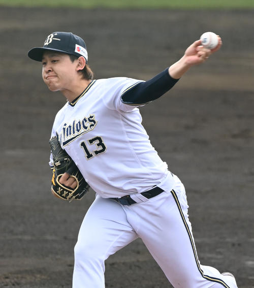 2回を投げ3失点したオリックス宮城（撮影・和賀正仁）