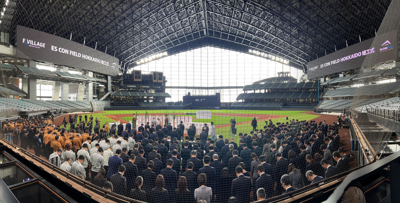 日本ハム新球場のエスコンフィールド北海道（2023年1月5日撮影）
