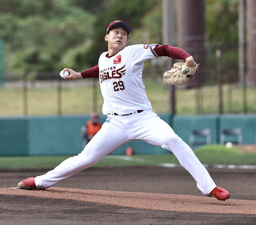 楽天対阪神　楽天先発の高田孝（撮影・上田博志）
