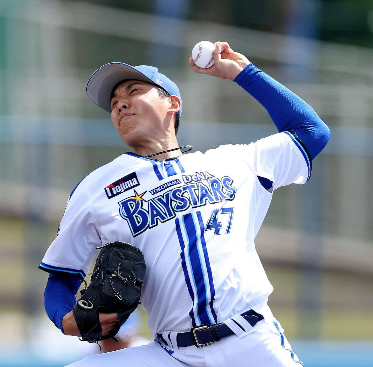 DeNA対ロッテ　DeNA先発の笠原（撮影・河田真司）