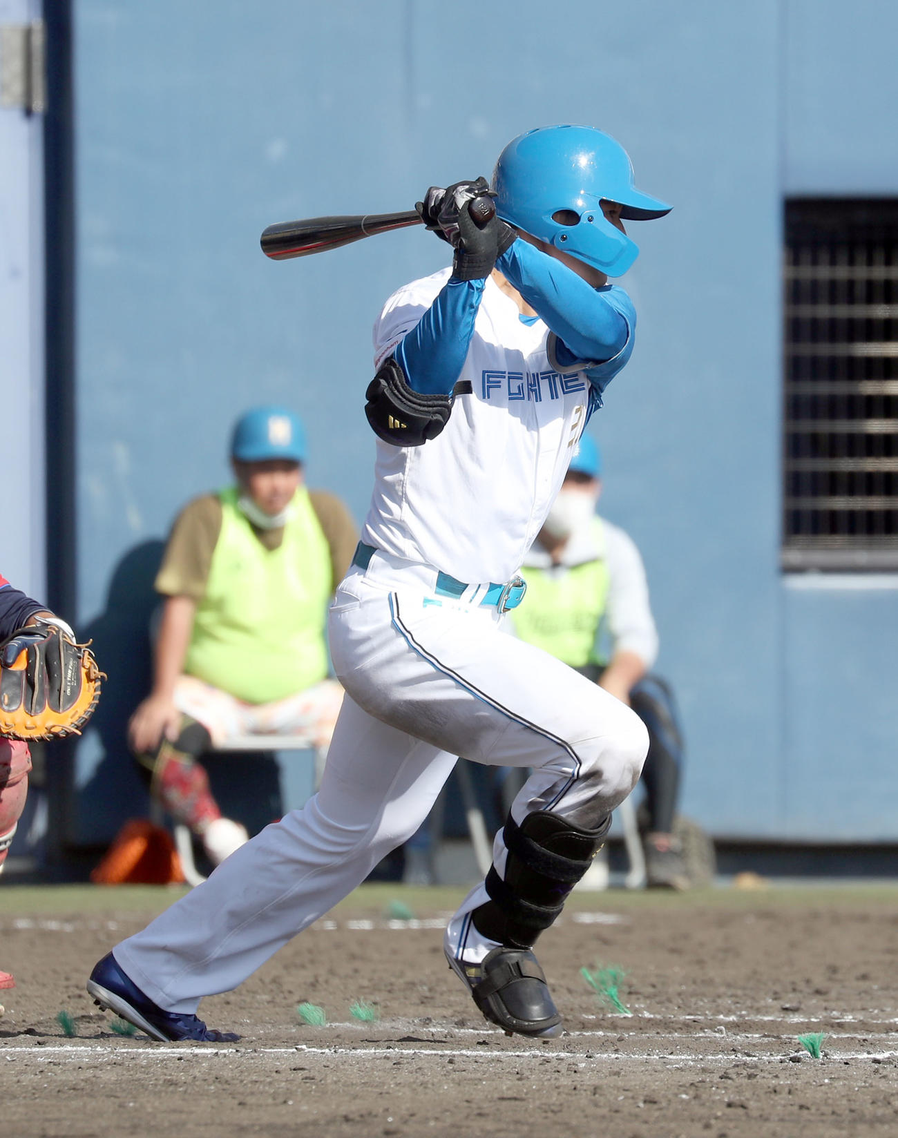 日本ハム対キューバ　7回裏日本ハム無死、清宮は中前打を放つ（撮影・佐藤翔太）
