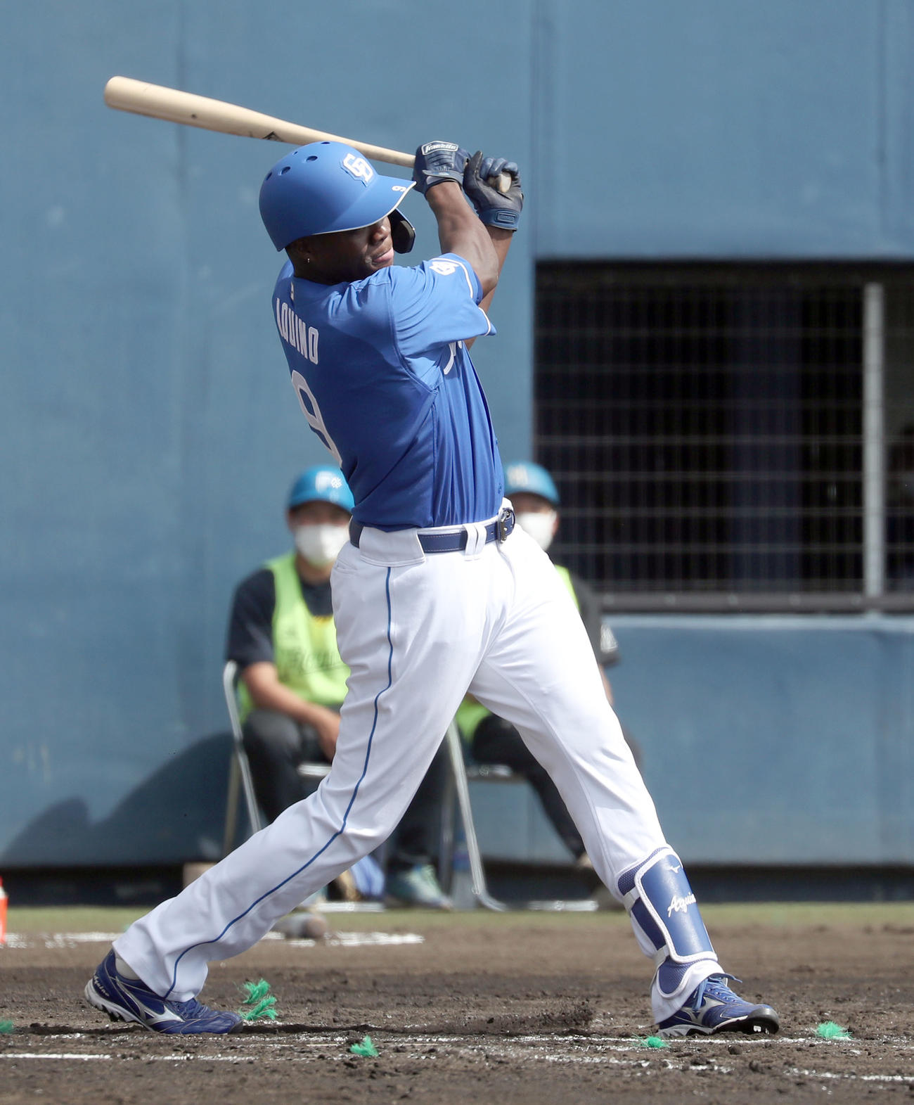 日本ハム対中日　2回表中日無死、アキーノは中前打を放つ（撮影・佐藤翔太）