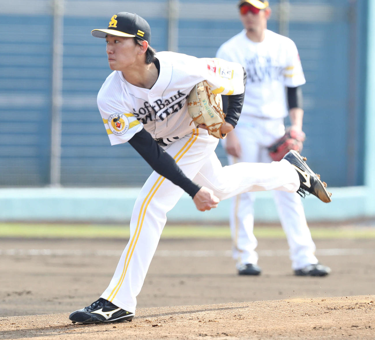 紅白戦で先発した大津（撮影・屋方直哉）