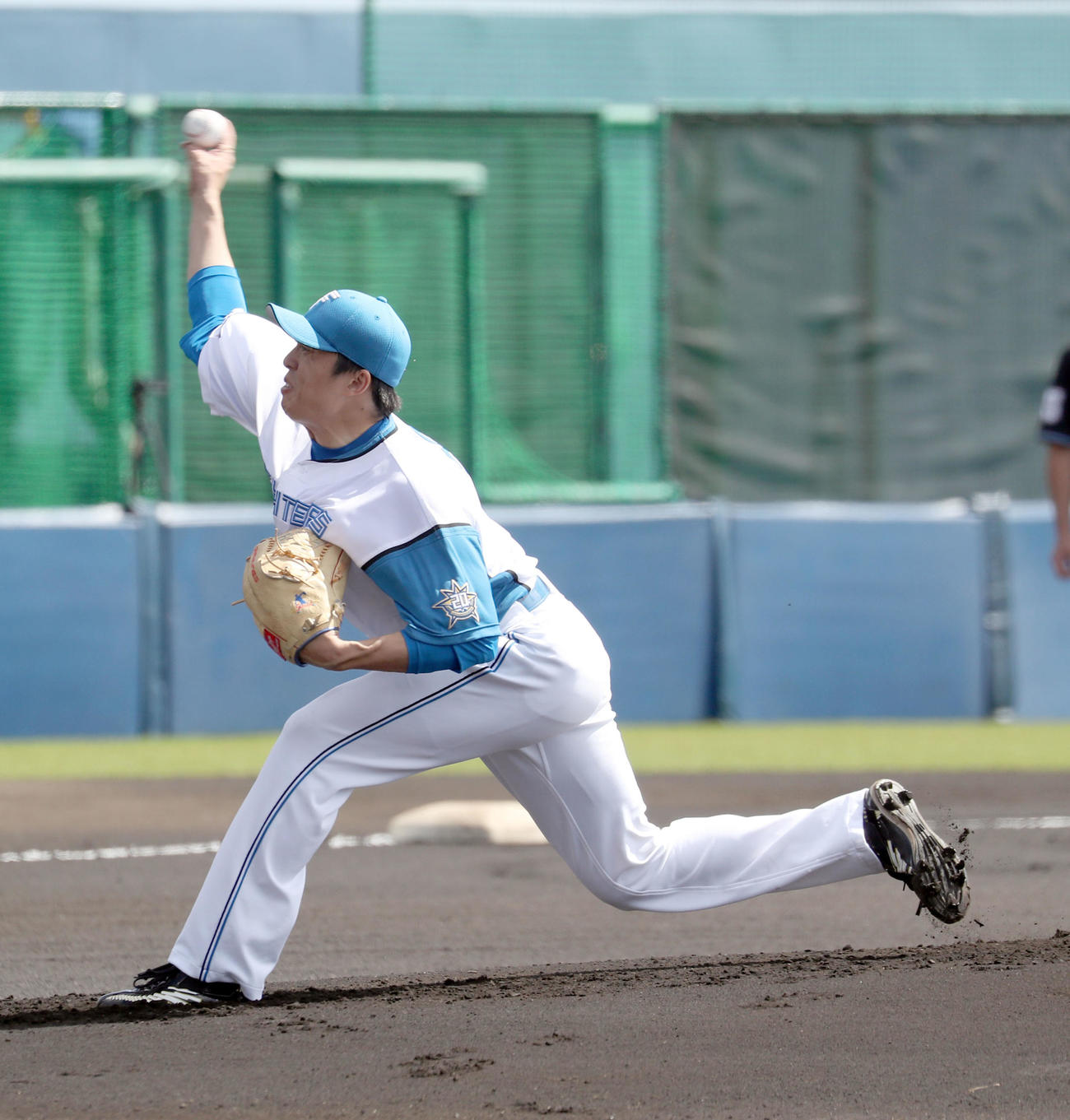 日本ハム対楽天　日本ハム先発の田中正（撮影・佐藤翔太）