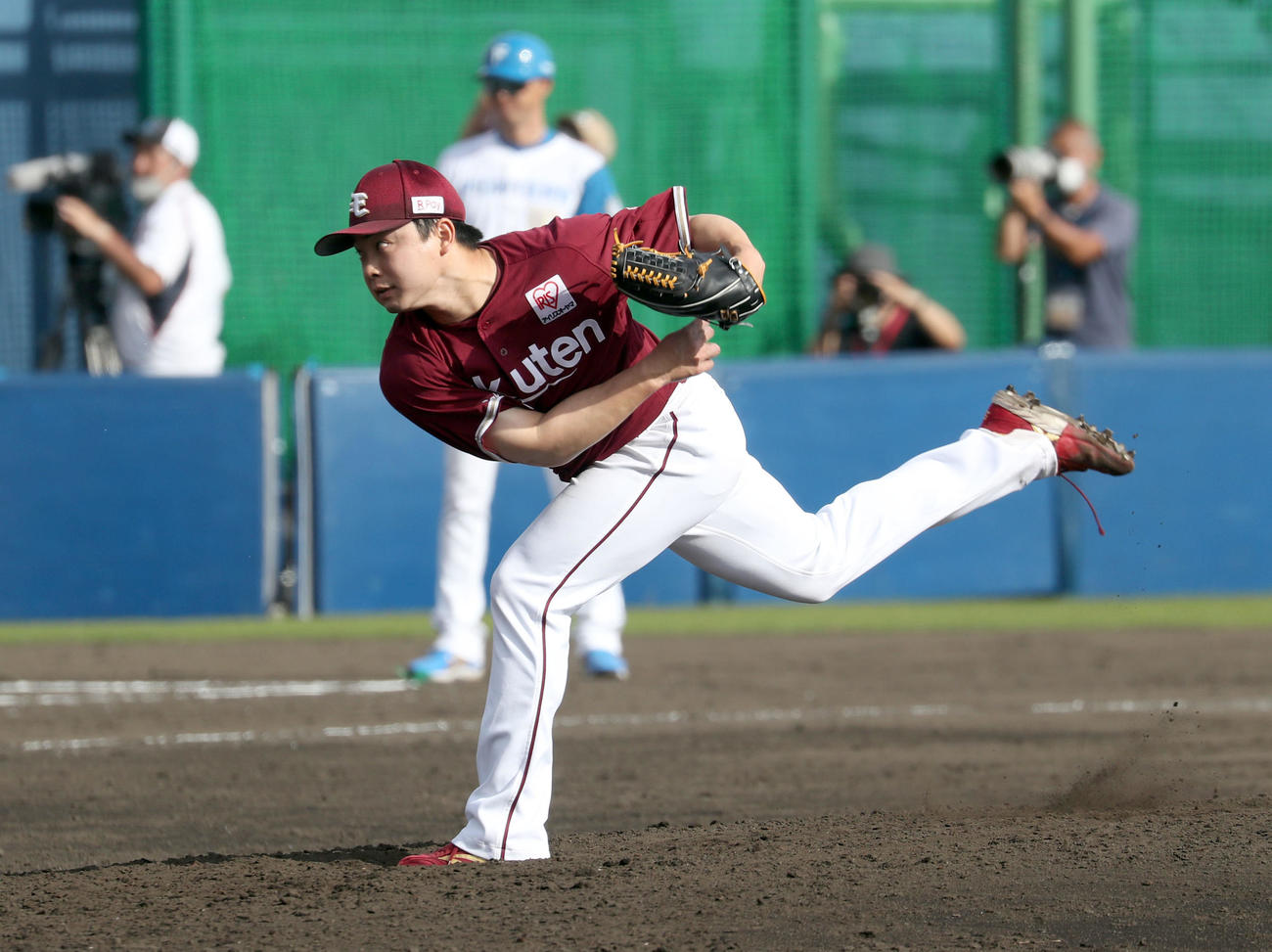 日本ハム対楽天　楽天5番手の高田萌（撮影・佐藤翔太）