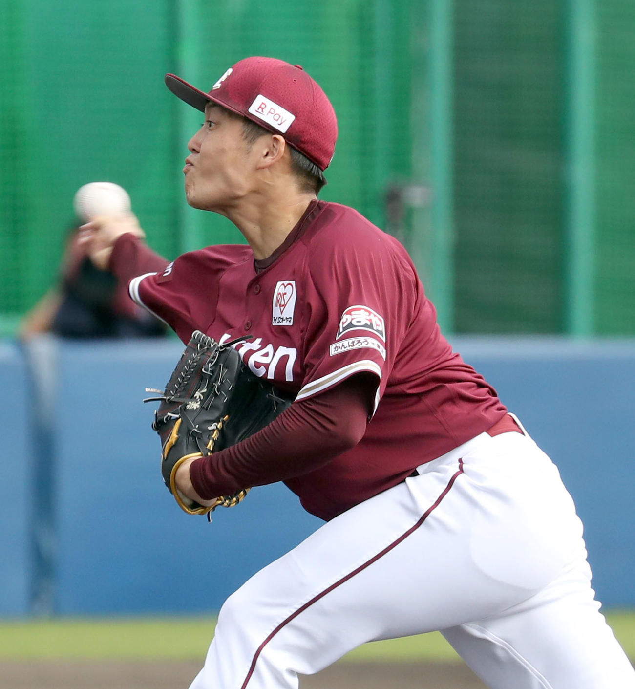 日本ハム対楽天　楽天3番手の伊藤茉（撮影・佐藤翔太）