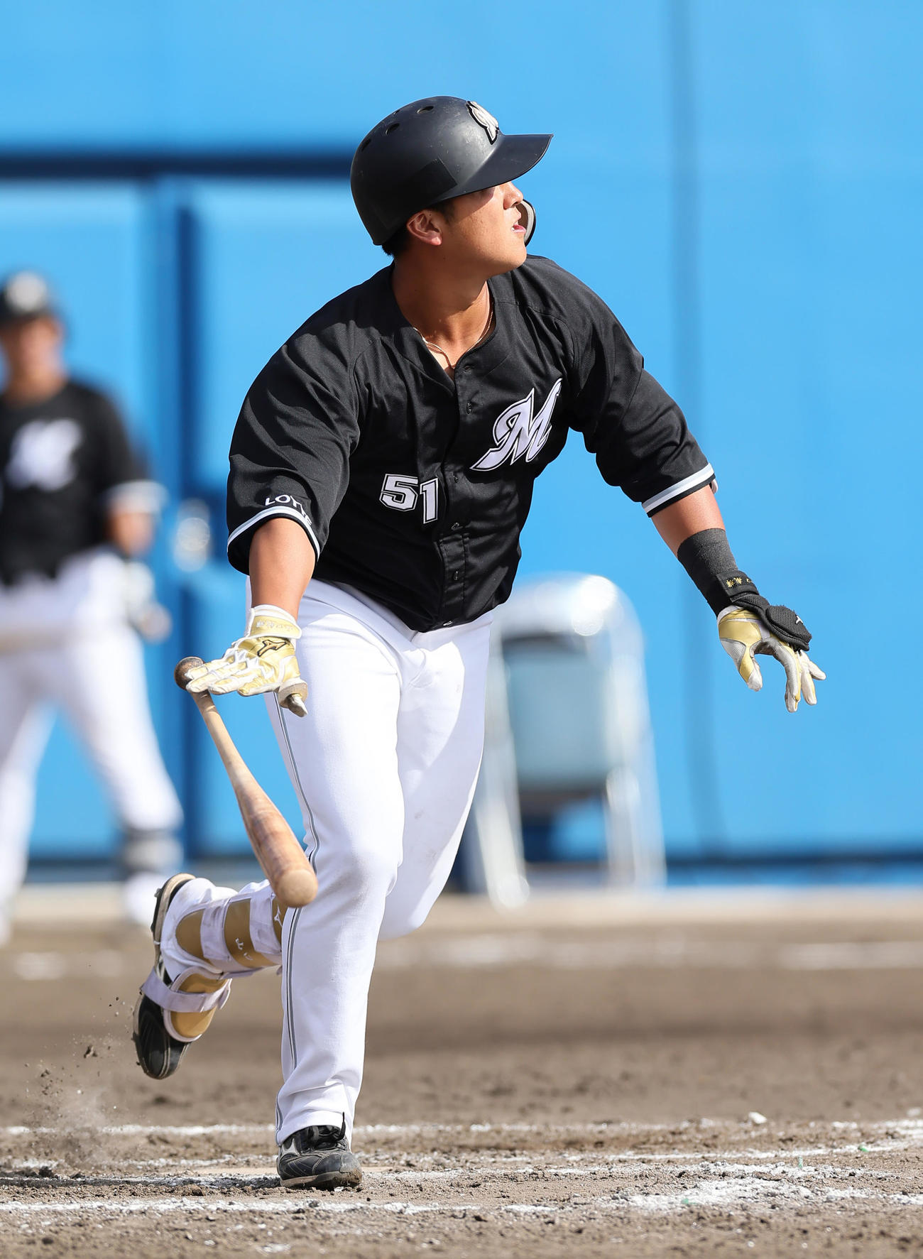 ロッテ山口航輝（2023年2月19日撮影）