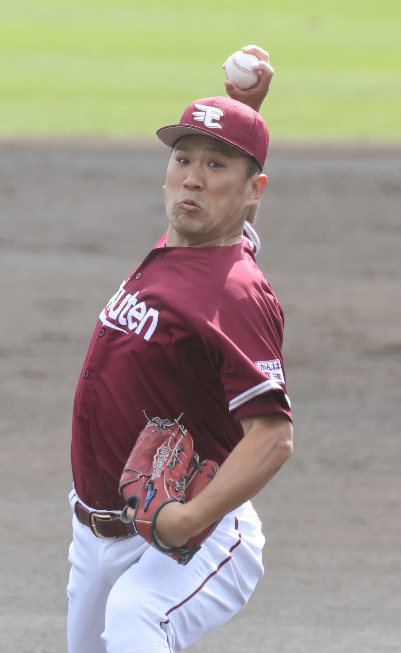 練習試合広島対楽天　楽天先発の田中将（撮影・加藤孝規）