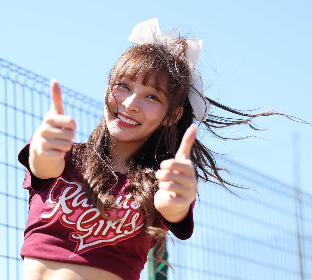 楽天ガールズのリン・シャン（23年2月12日撮影）