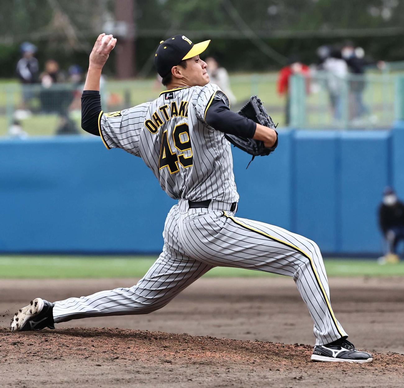 ヤクルト対阪神オープン戦　3回無失点に抑えた大竹（撮影・上田博志）