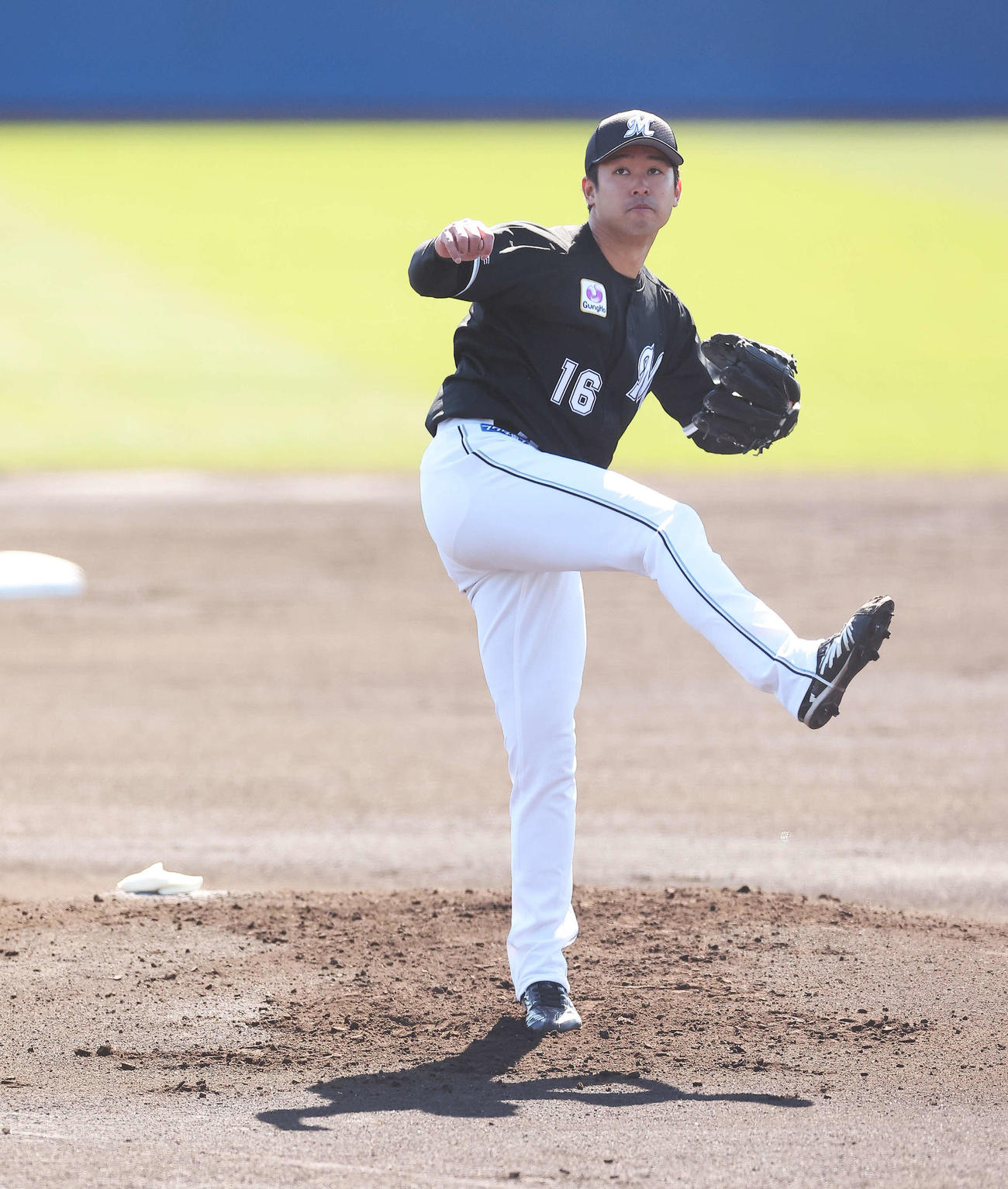 西武対ロッテ　力投するロッテ先発の種市（撮影・河田真司）