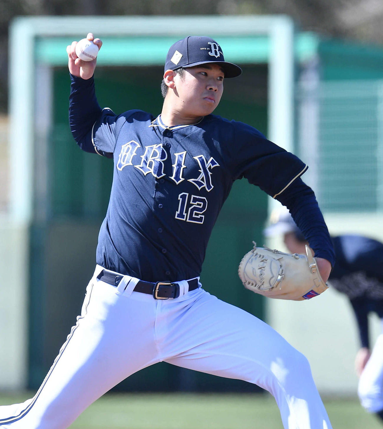 ライブBPで投げる山下（撮影・岩下翔太）