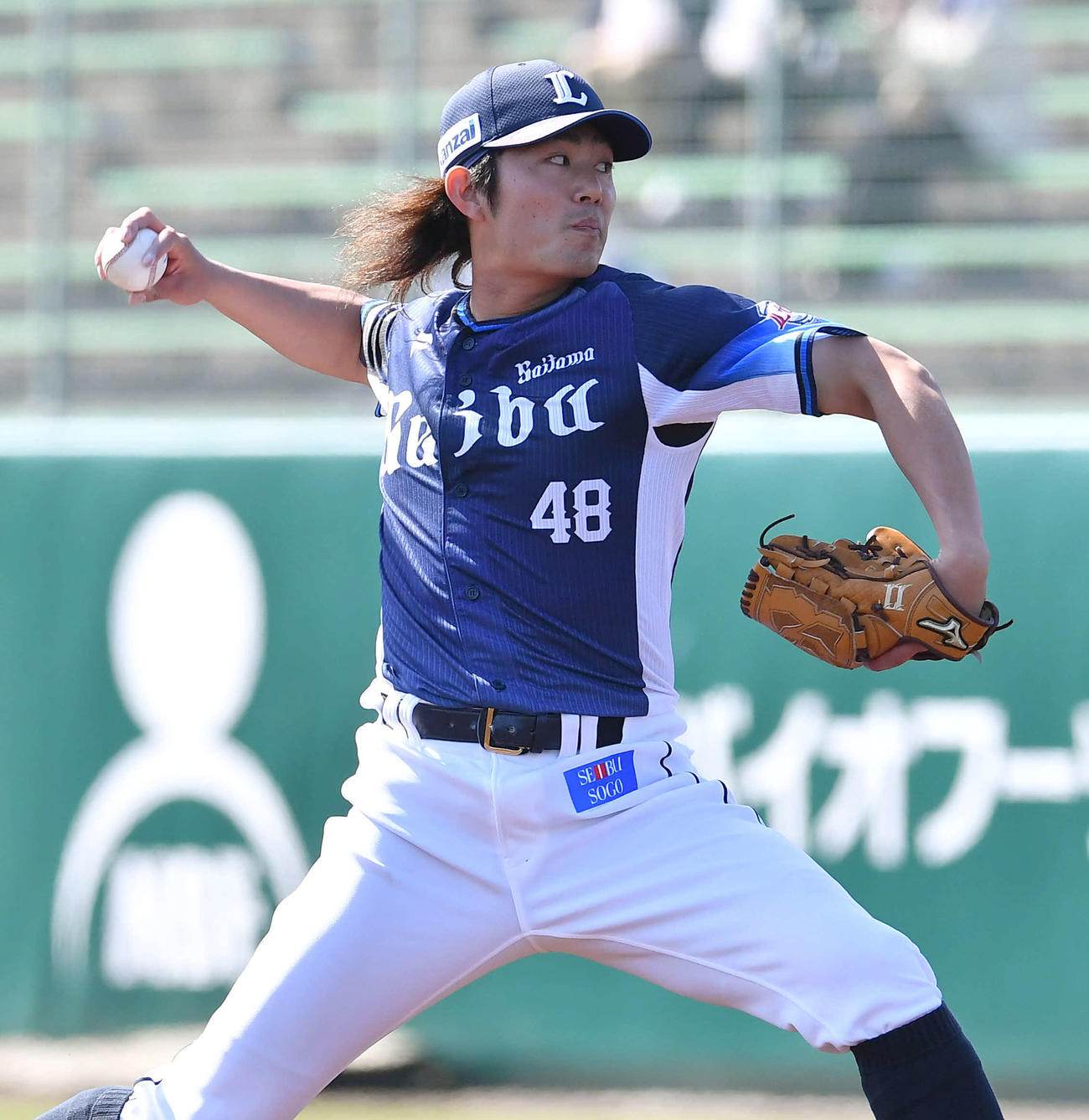 オリックス対西武　力投する西武先発の今井（撮影・岩下翔太）