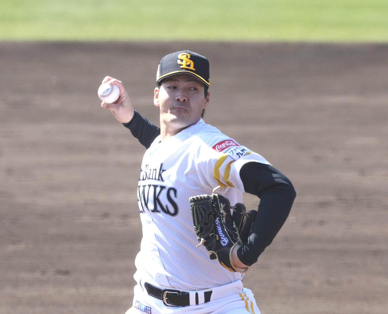 2番手として登板した有原航平（撮影・梅根麻紀）