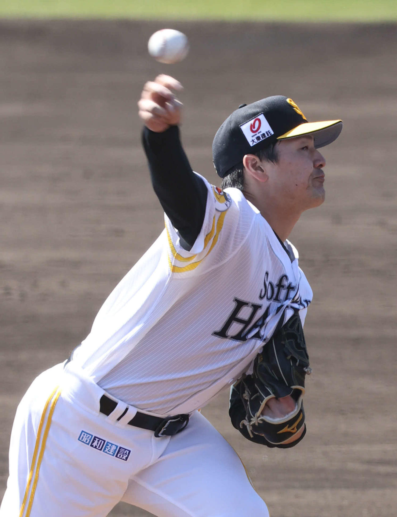 2番手として登板し力投する有原（撮影・梅根麻紀）