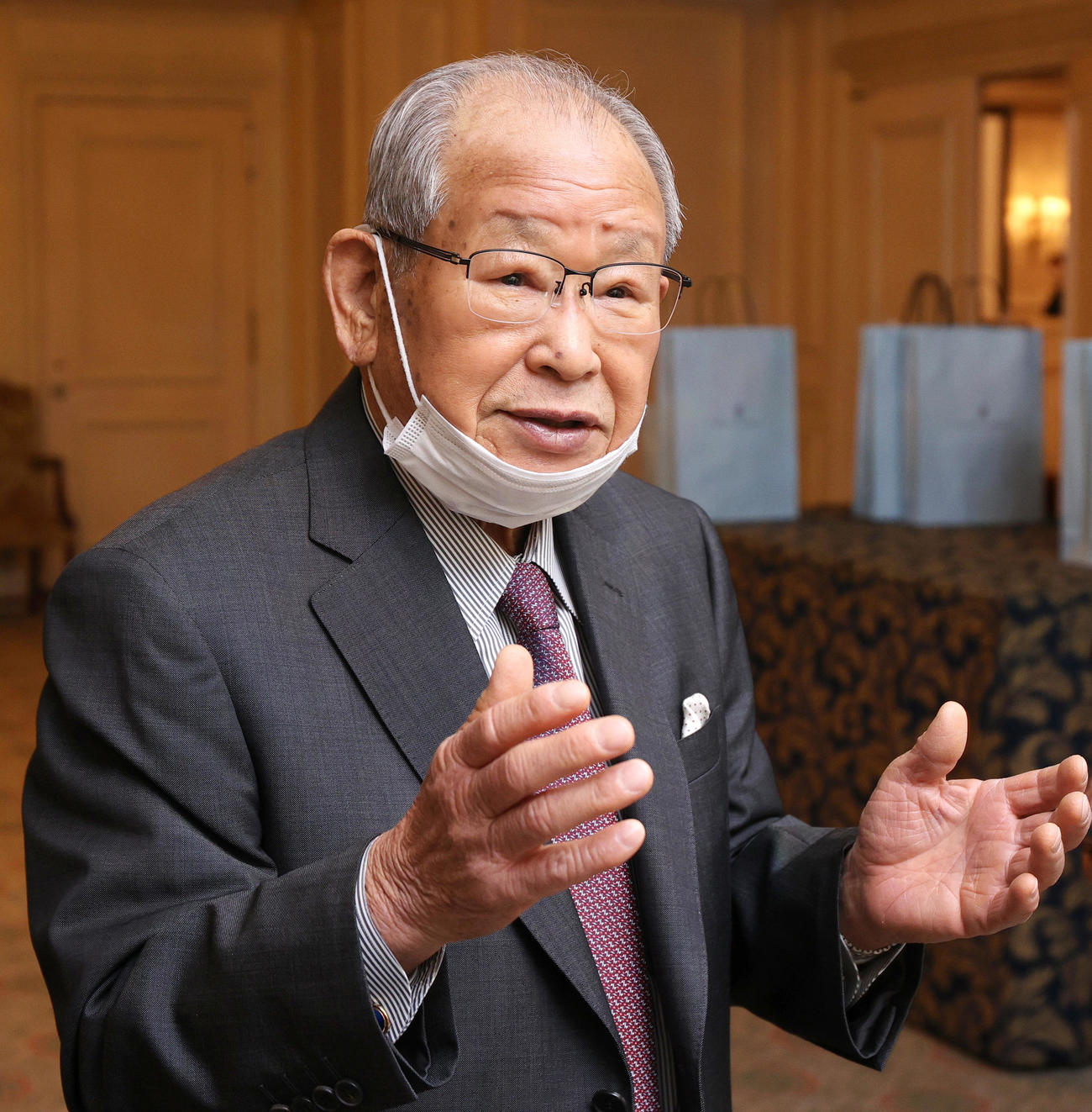 日刊スポーツ評論家の吉田義男氏（2023年1月25日撮影）