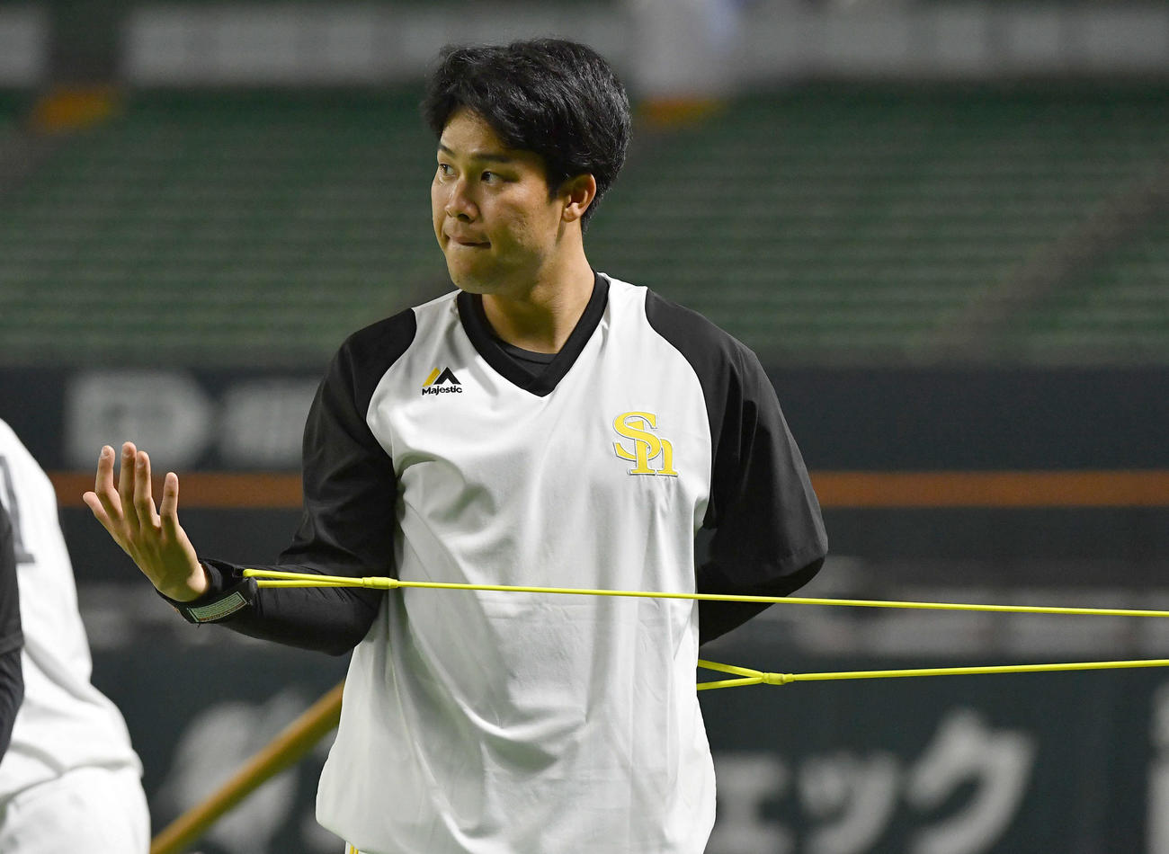 トレーニングを行う藤井（撮影・岩下翔太）