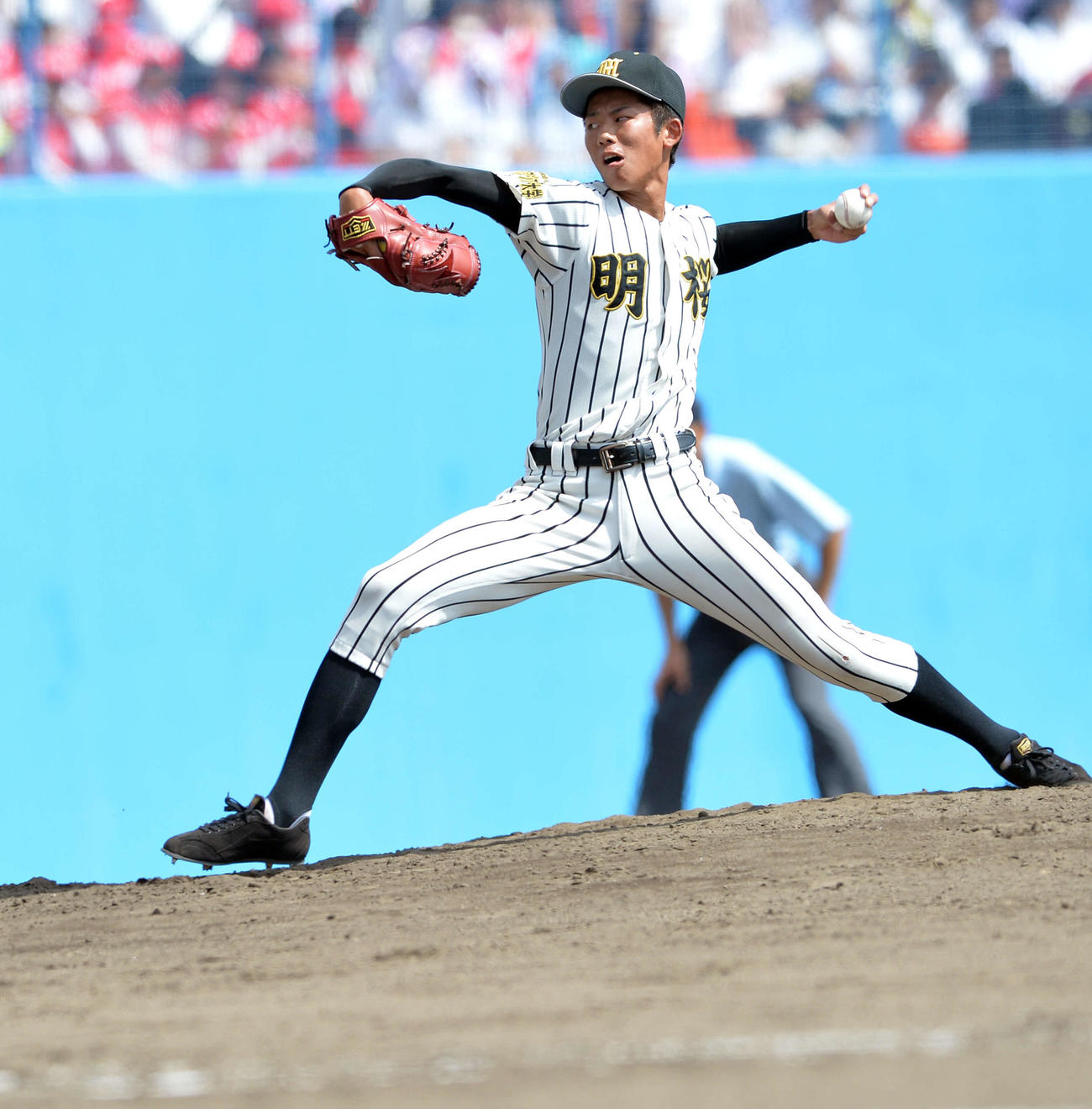明桜時代の曽谷龍平（18年7月24日撮影）