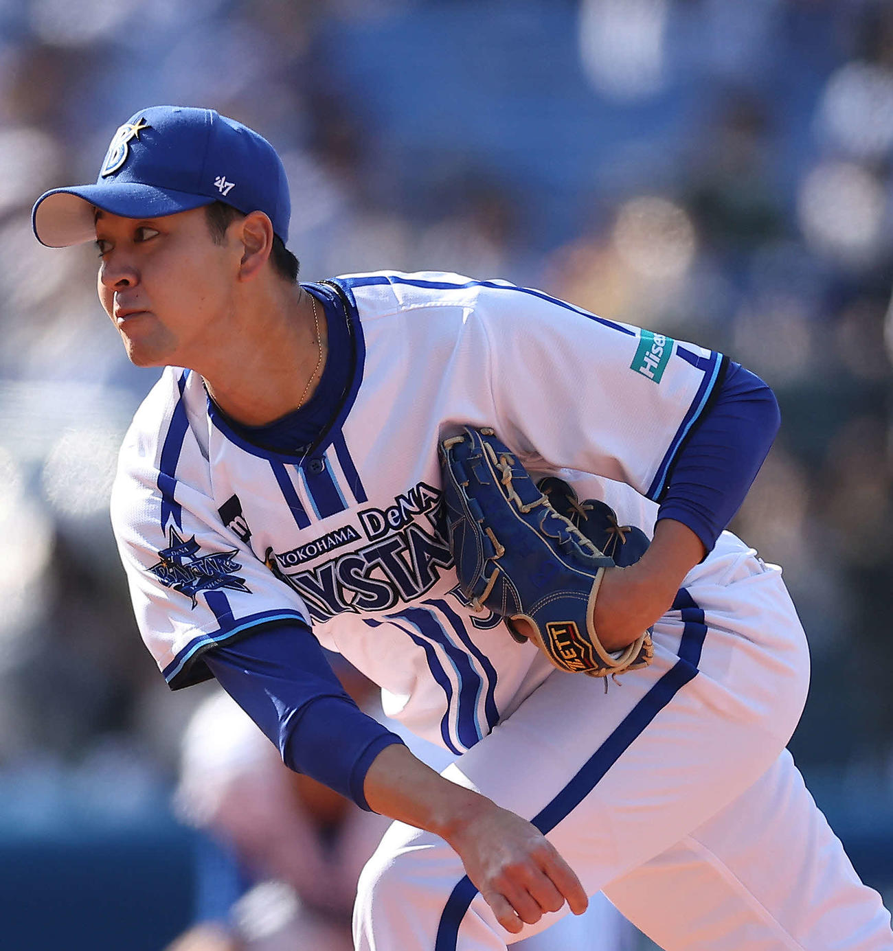 DeNA対西武　5回表、DeNA2番手で登板する平良（撮影・河田真司）