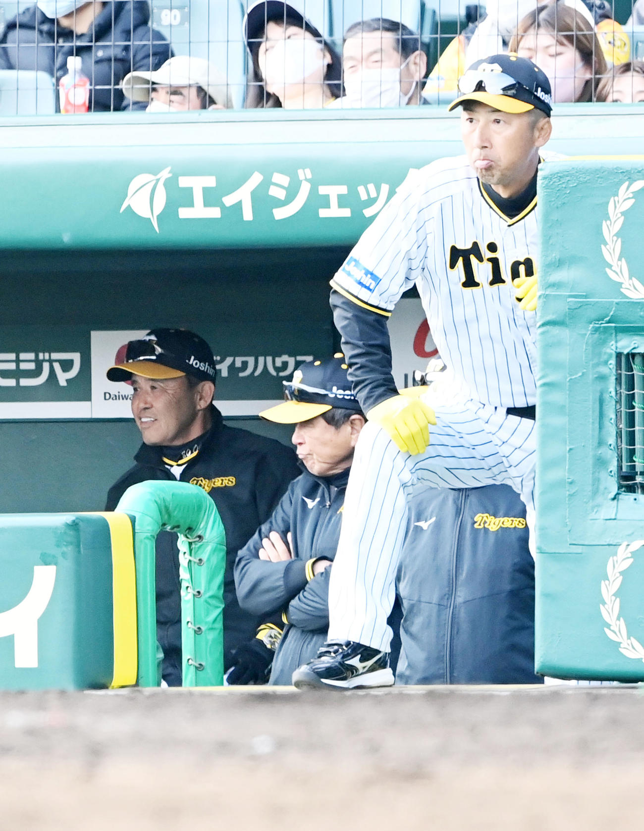 阪神対オリックス　オリックスに敗れ引き揚げる岡田監督（撮影・前岡正明）