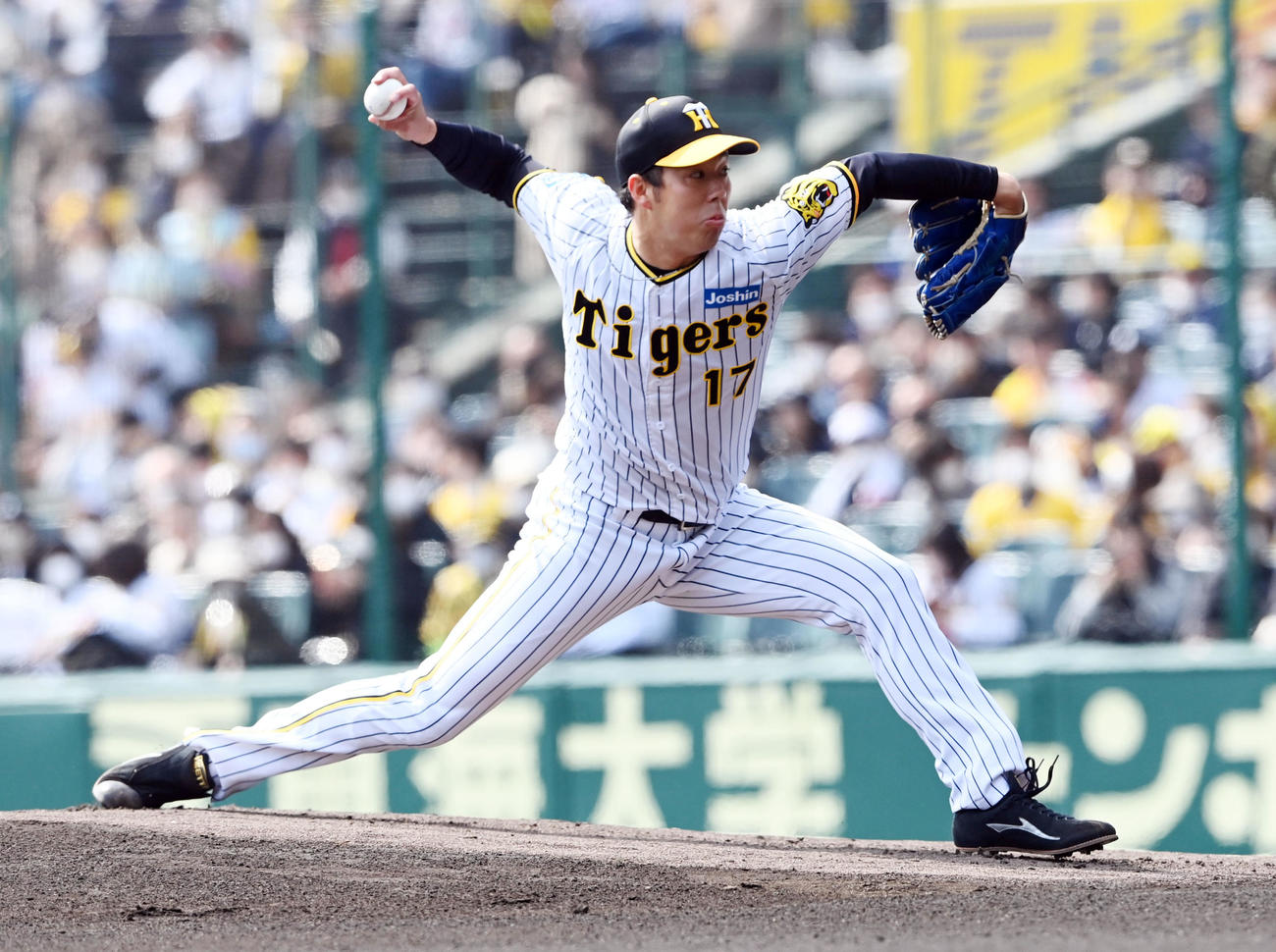 阪神対オリックス　阪神先発の青柳（撮影・前岡正明）
