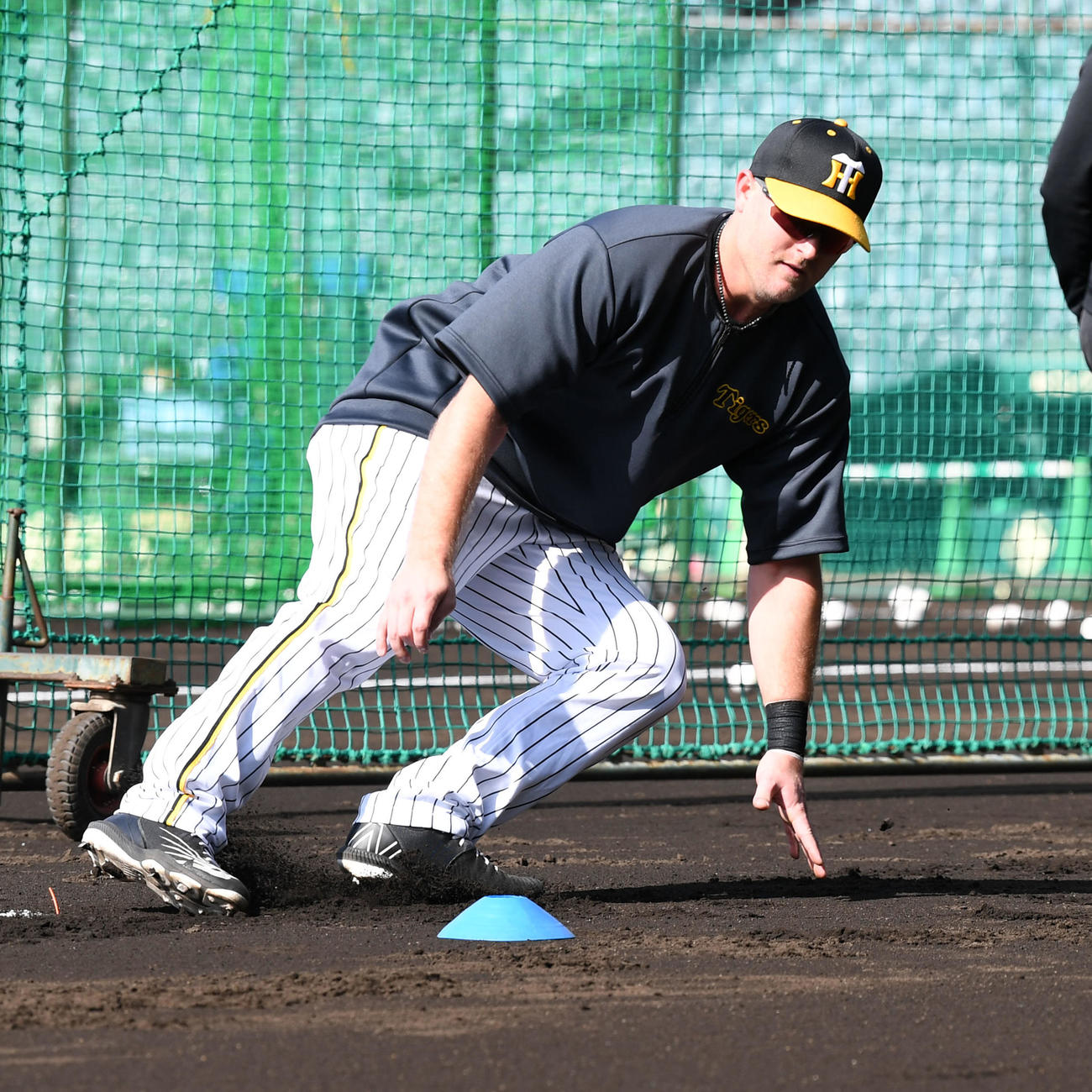阪神対オリックス　走塁練習を行うノイジー（撮影・前岡正明）