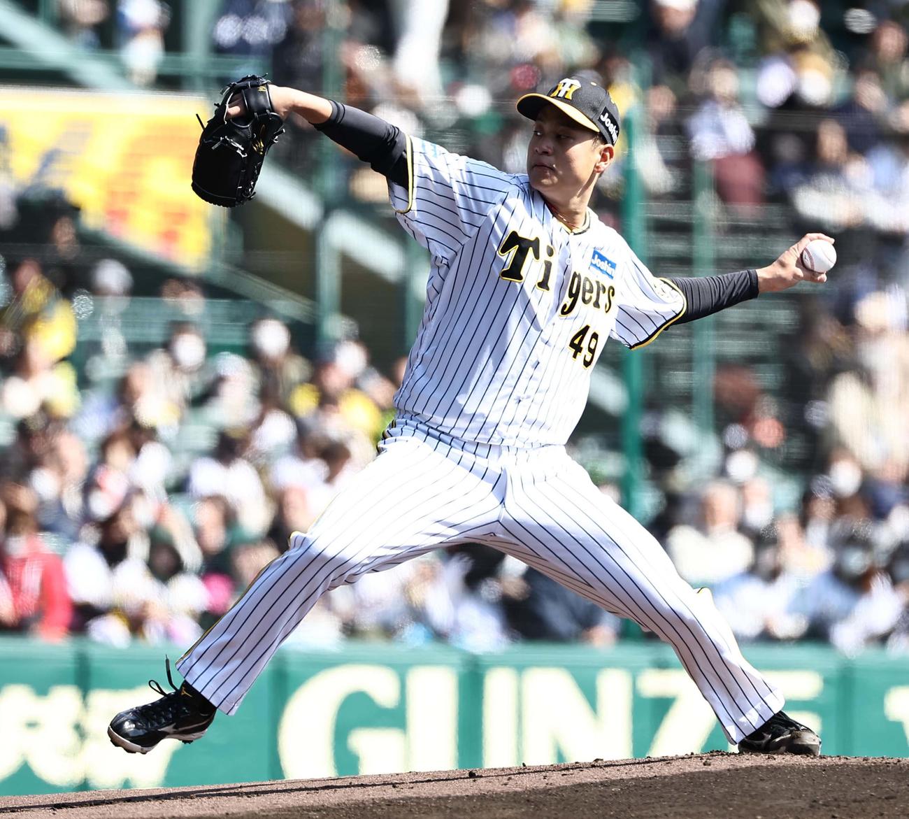 阪神対オリックス　阪神先発の大竹（撮影・上田博志）
