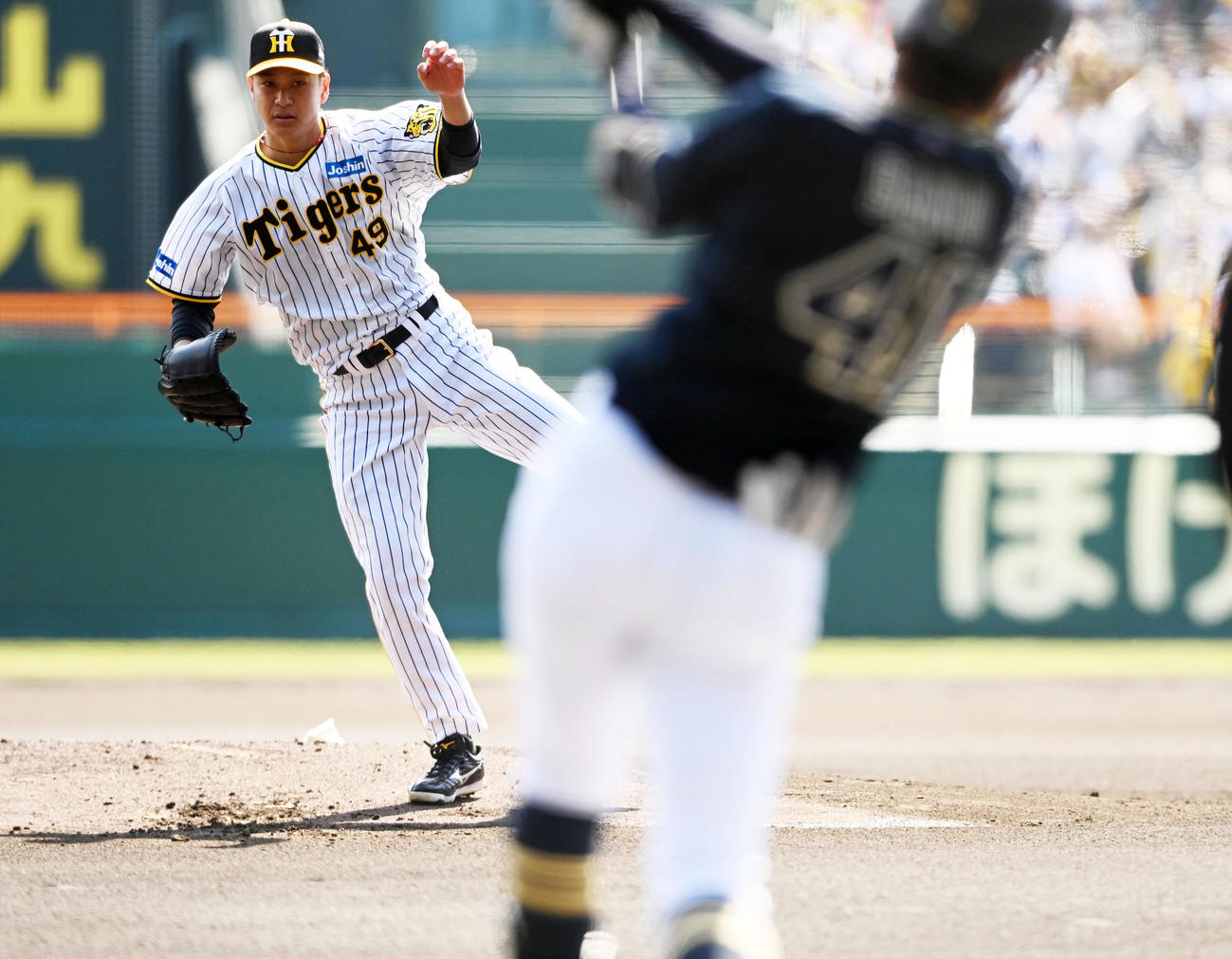 阪神対オリックス　阪神先発の大竹（撮影・前岡正明）