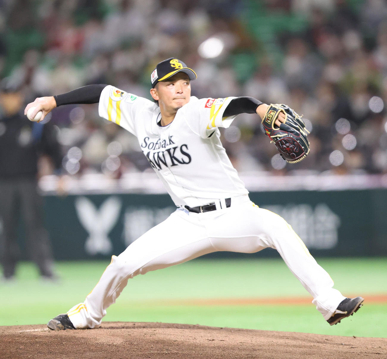ソフトバンク対広島　先発・東浜巨（撮影・梅根麻紀）
