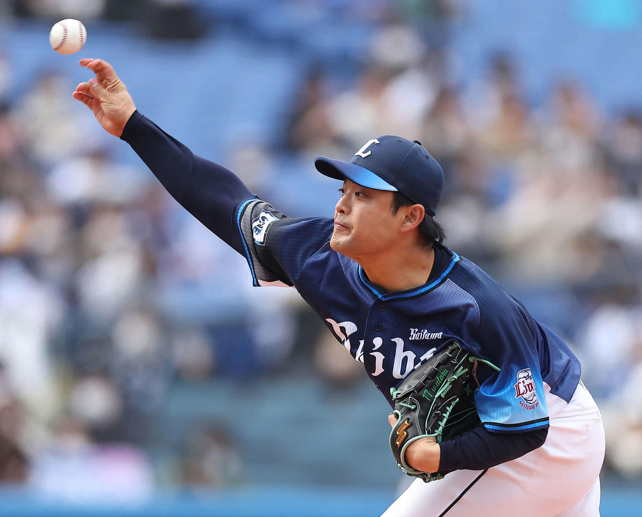 DeNA対西武　西武先発の松本（撮影・河田真司）