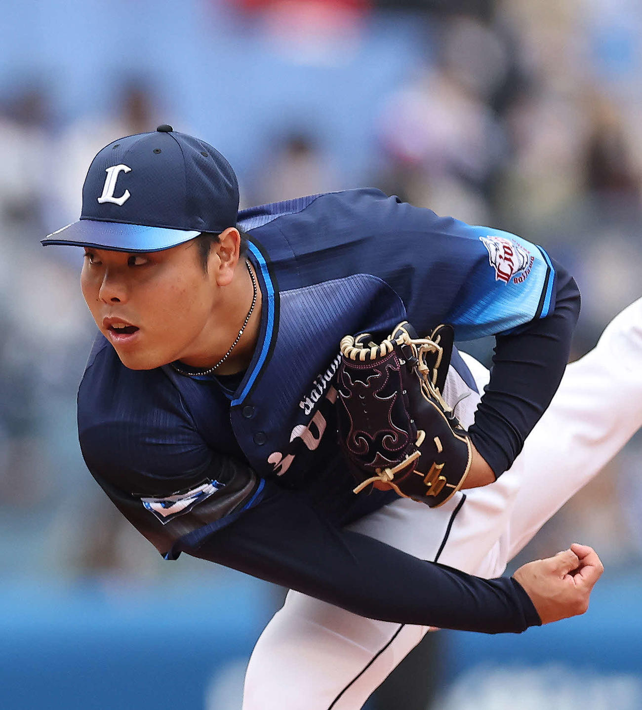 DeNA対西武　5回裏、西武2番手で登板する平良（撮影・河田真司）