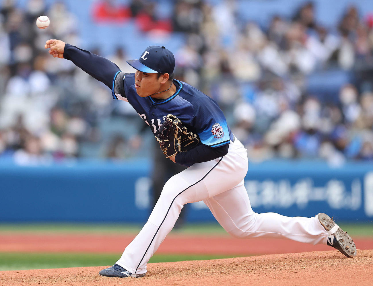 DeNA対西武　5回裏、西武2番手で登板する平良（撮影・河田真司）