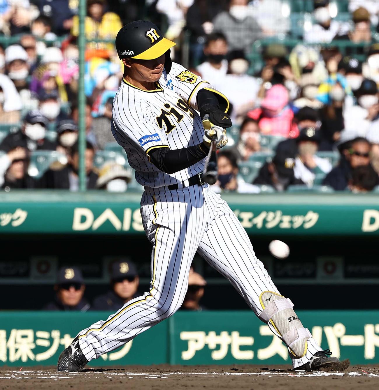 阪神対オリックス　6回裏阪神無死、森下は遊ゴロに倒れる（撮影・上田博志）