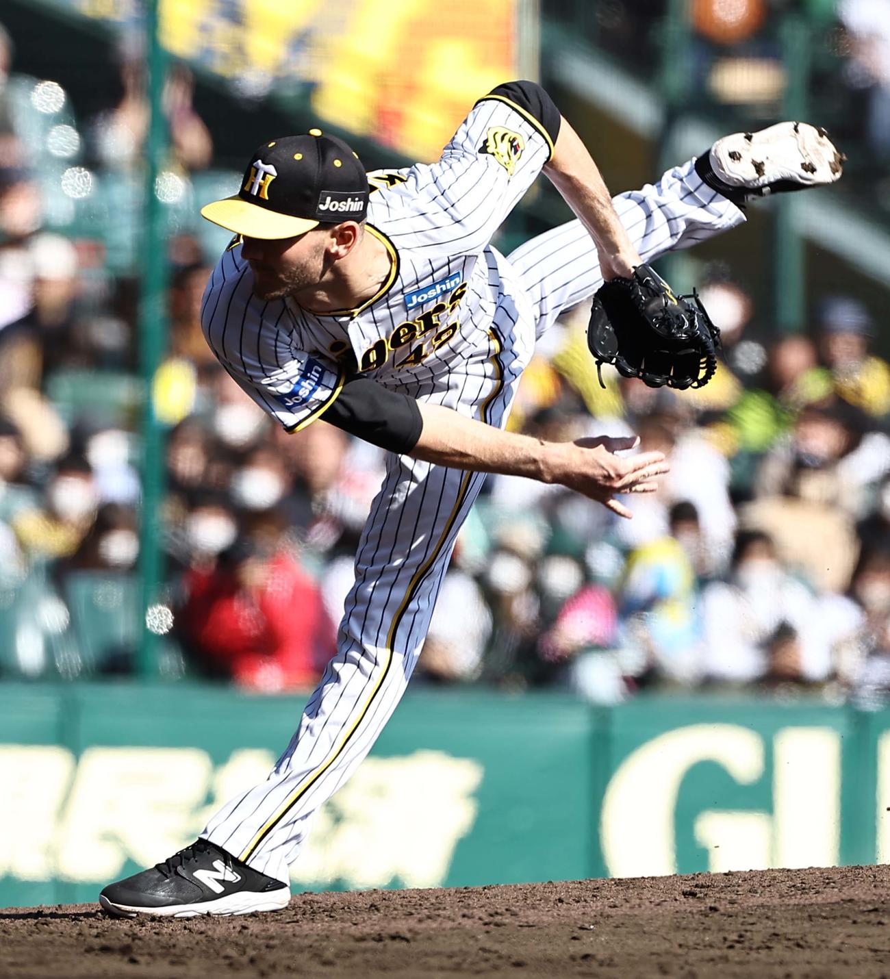 阪神対オリックス　阪神3番手のK・ケラー（撮影・上田博志）