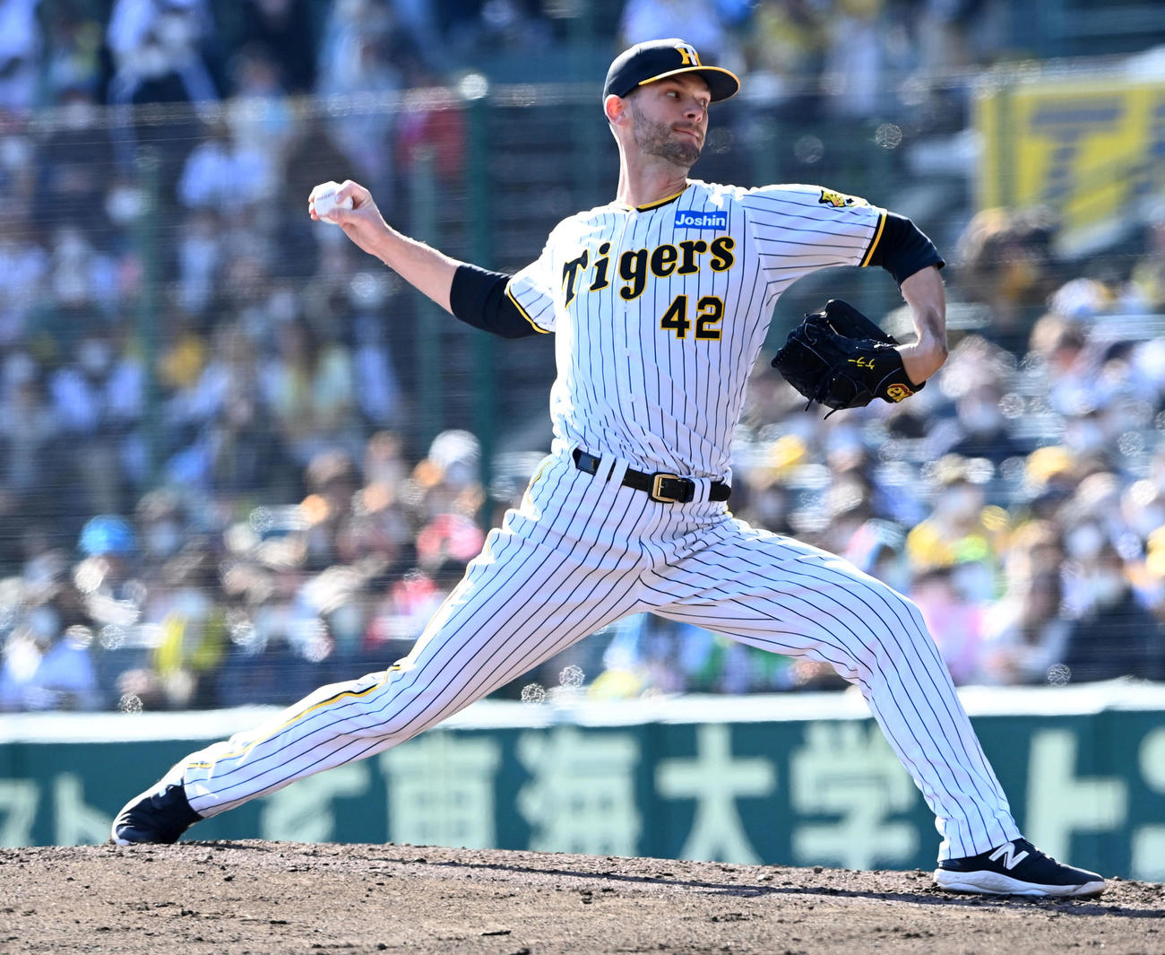 阪神対オリックス　5回に登板したK・ケラー（撮影・前岡正明）