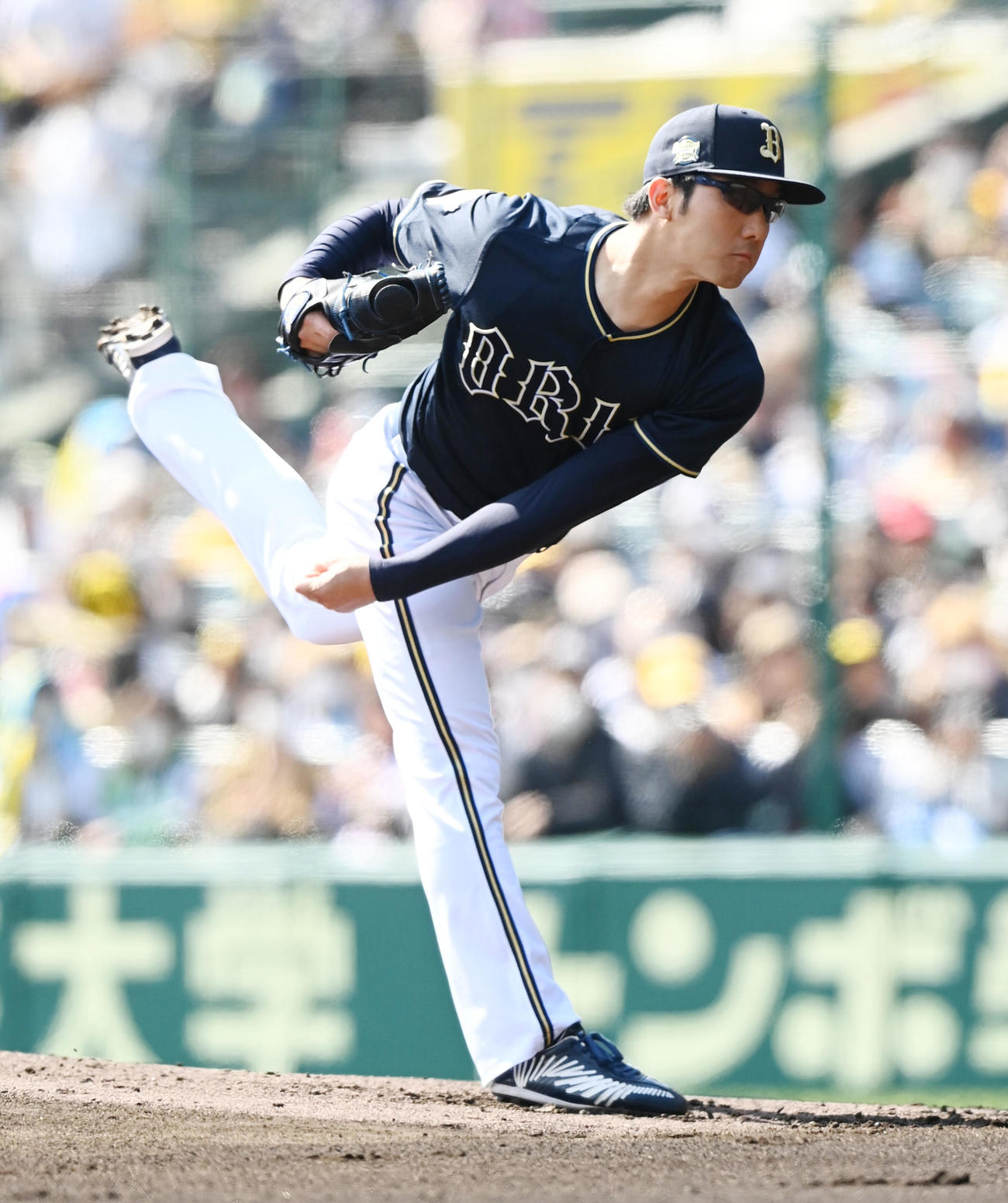 阪神対オリックス　オリックス神先発の田嶋は3回無失点と阪神打線を抑える（撮影・前岡正明）