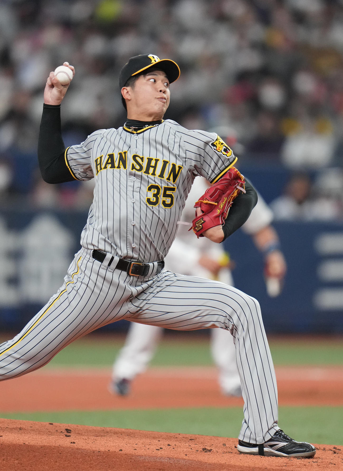 阪神対侍ジャパン　阪神先発の才木（撮影・狩俣裕三）