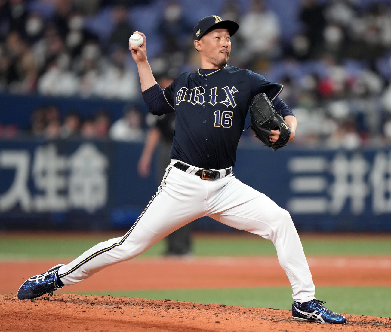 オリックス対韓国　6回表から登板したオリックス2番手の平野佳寿（撮影・狩俣裕三）