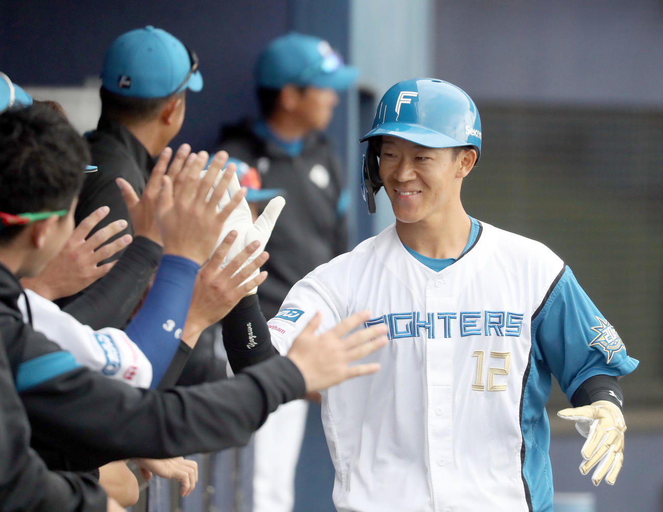 日本ハム矢沢宏太（2023年2月25日撮影）