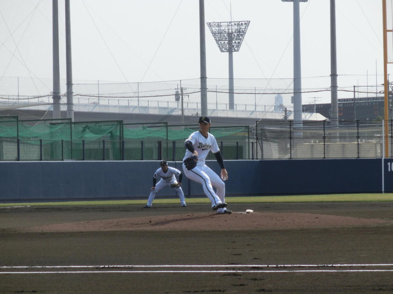 教育リーグ・広島戦で6回無失点の好投を見せたオリックス山崎福（撮影・田口真一郎）