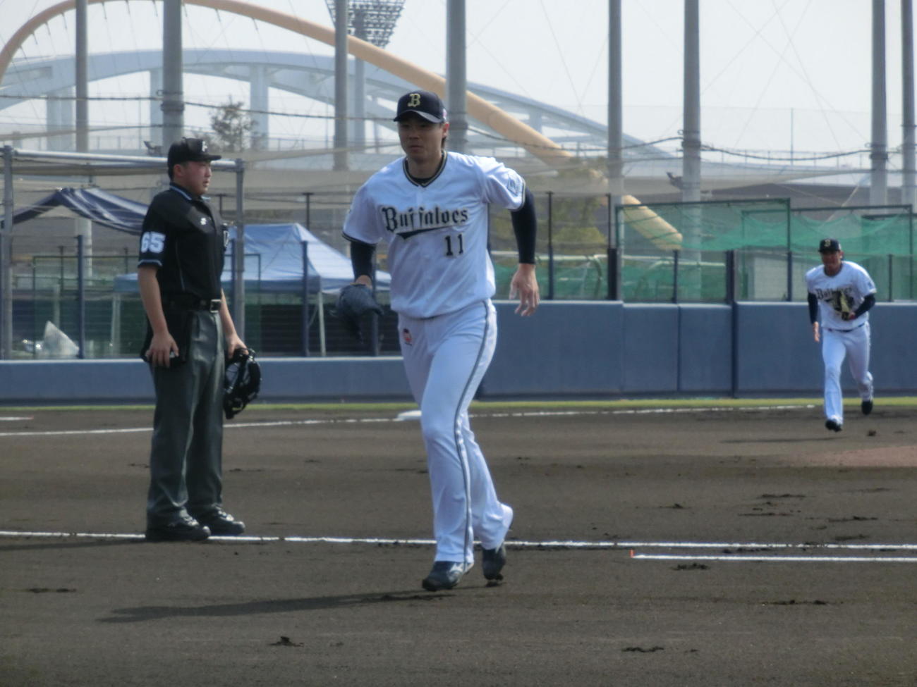 教育リーグ・広島戦で6回無失点の好投を見せたオリックス山崎福（撮影・田口真一郎）