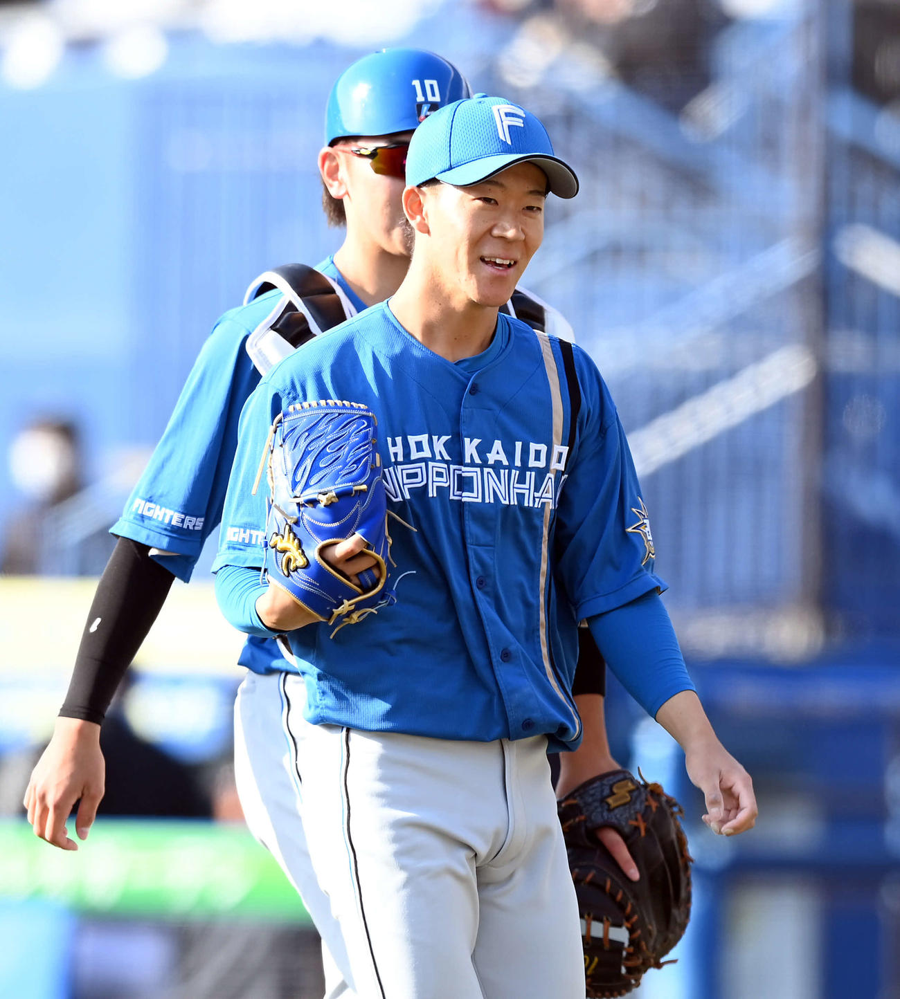 ロッテ対日本ハム　7回からマウンドに上がり無失点に抑えた日本ハム矢沢（撮影・たえ見朱実）