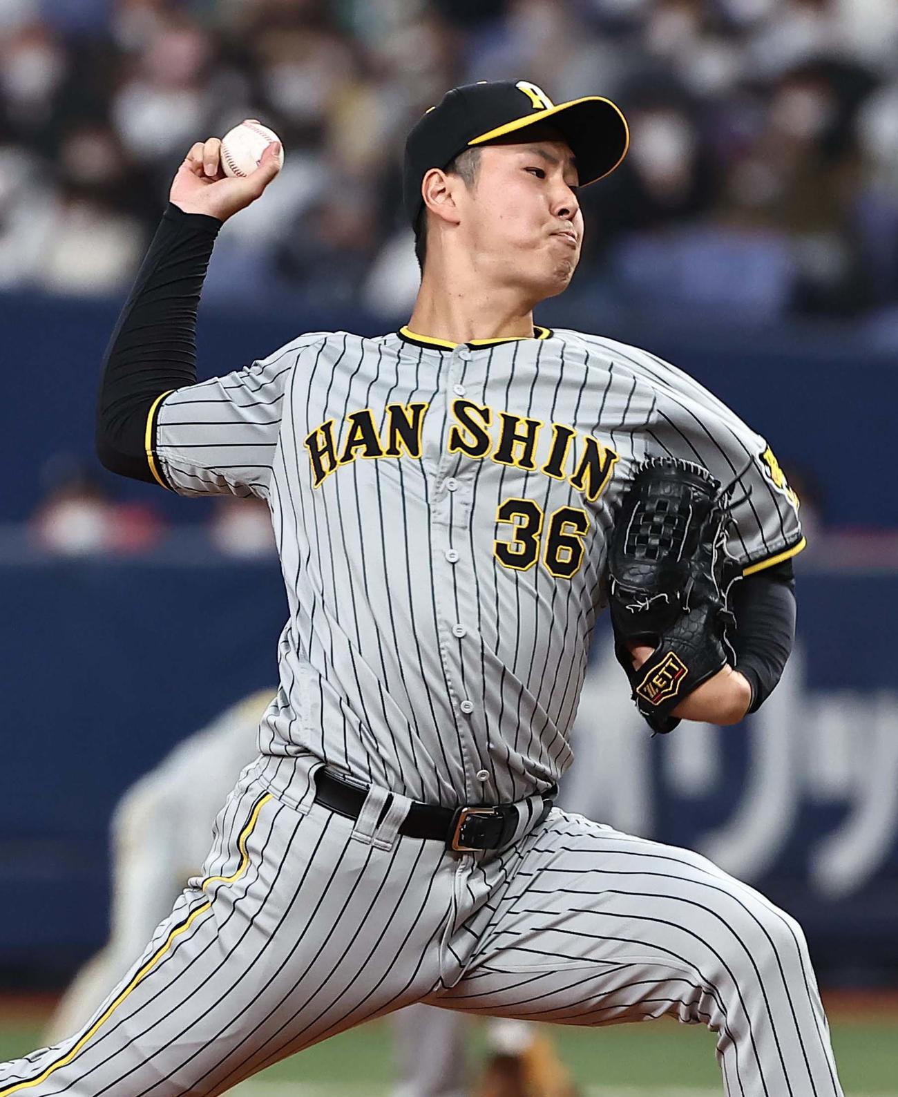 オリックス対阪神　阪神5番手の浜地（撮影・上田博志）