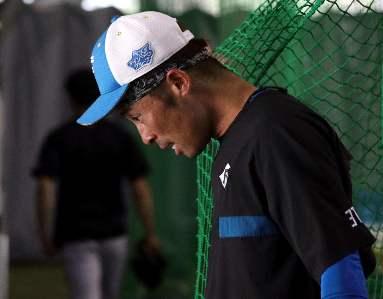 練習を終え引き揚げる日本ハム江越（撮影・永野高輔）