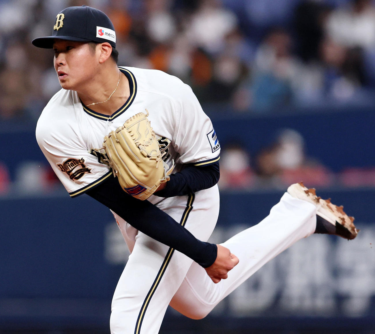 オリックス対巨人　巨人戦に先発する山下（撮影・加藤哉）