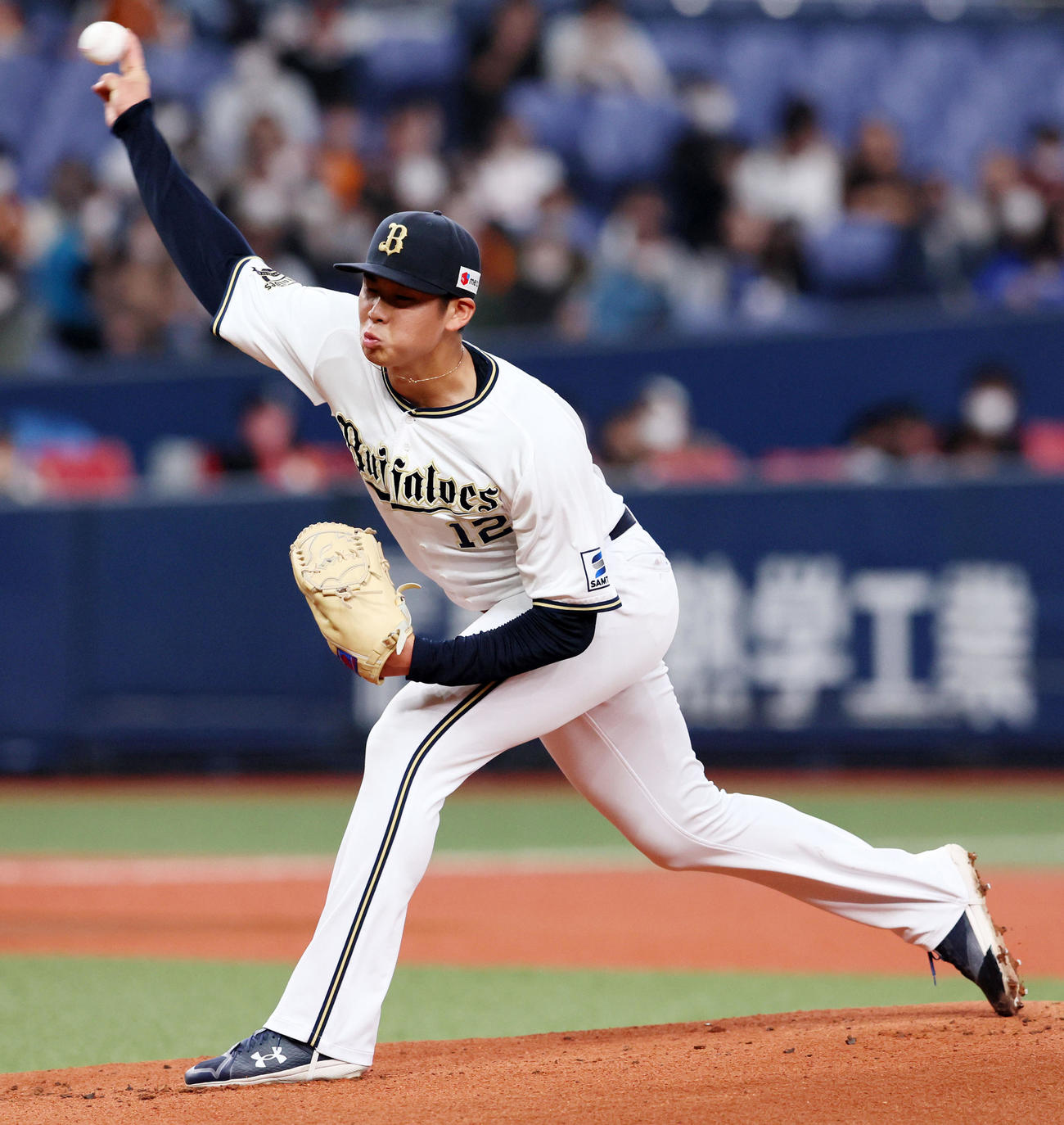 オリックス対巨人　巨人戦に先発する山下（撮影・加藤哉）